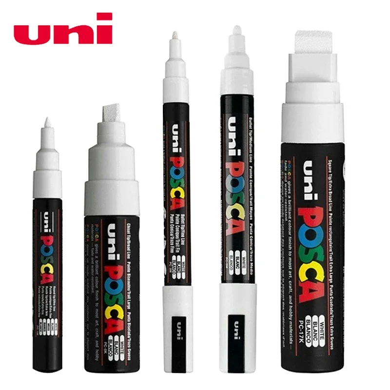 Fabric Marking Pen - Posca White Marker Brush, Permanent Waterproof