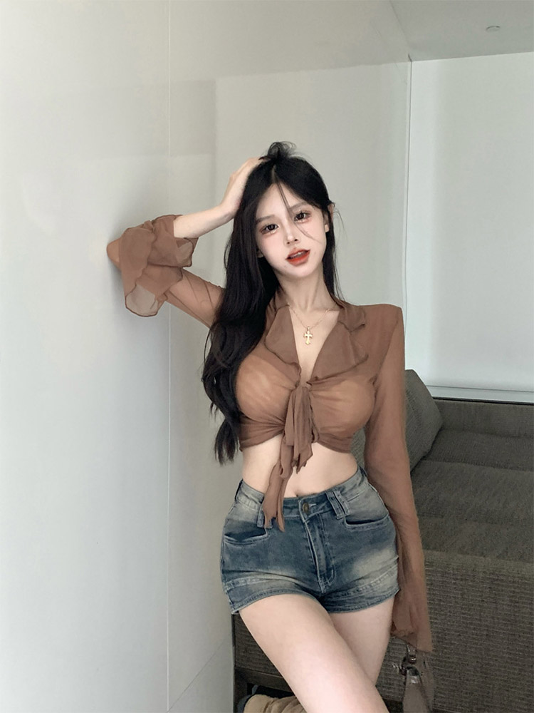 Sewing V - Long Flare Sleeve Blouses for Women