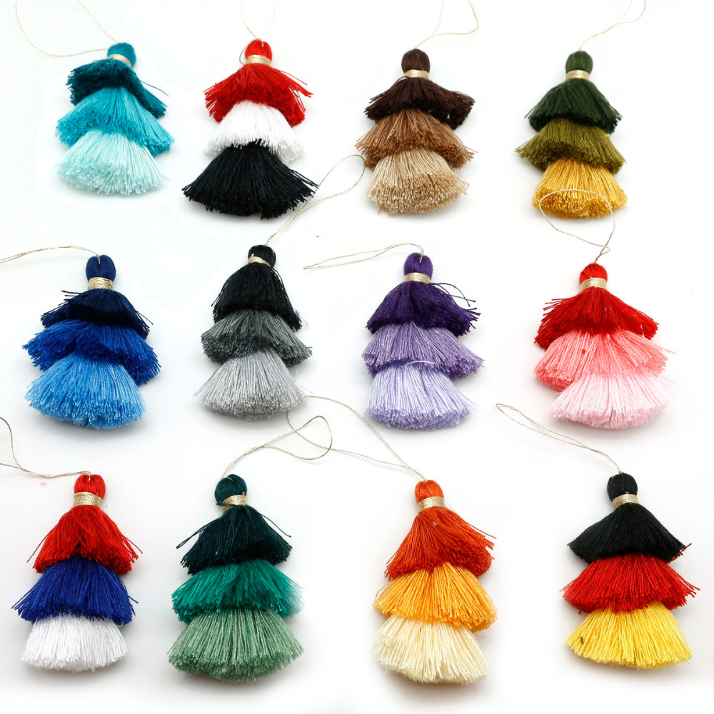 Is Sewing A Textile Craft - 75MM 1PCS/lot Triple Mixed Cotton Fringe
