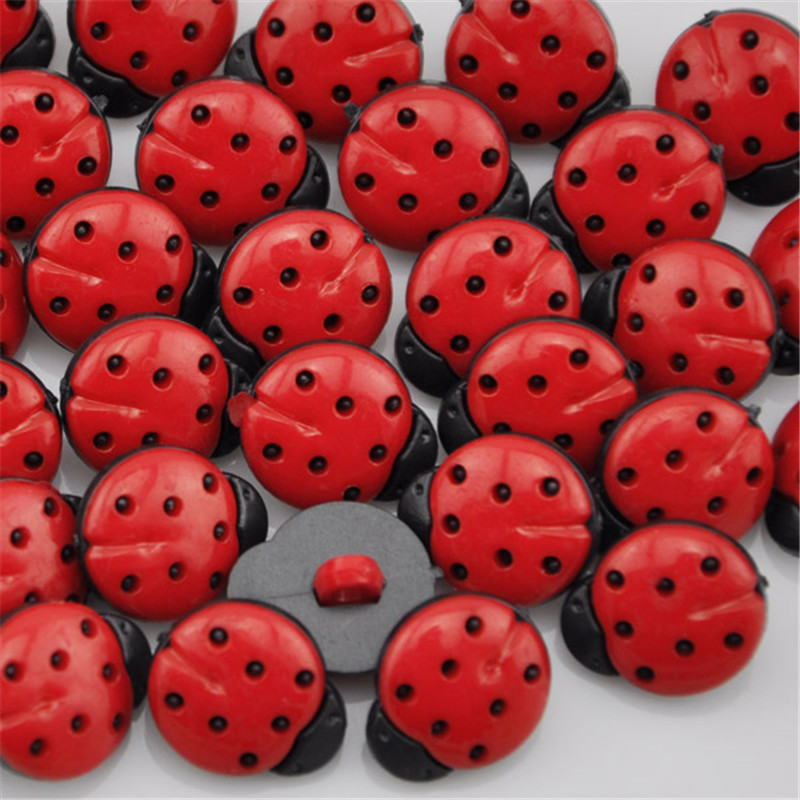50/100Pcs Red ladybug DIY Kid' - Button Hole Cutter 评论和价格