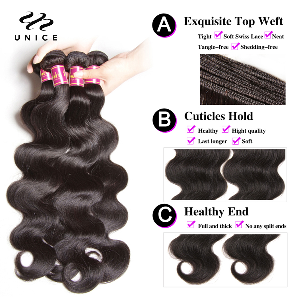 UNice Body Wave Bundles Natura - Sewing Lab 评论和价格