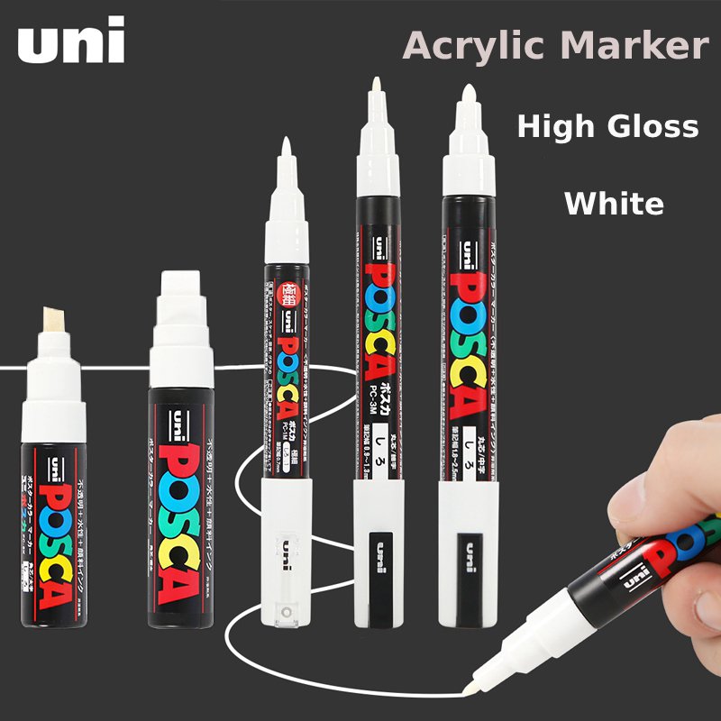 Posca White Marker Brush, Perm - Fabric Marking Pen 评论和价格
