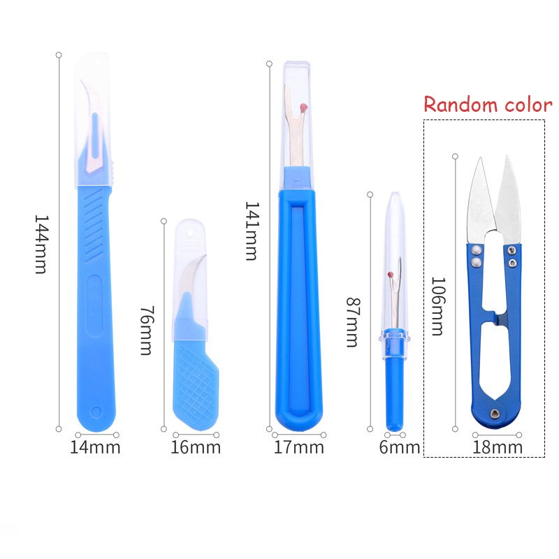 5Pcs Blue Sewing Ripper Kit wi - Sewing Repair 评论和价格