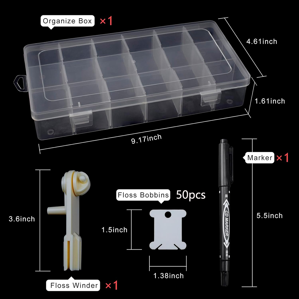 Embroidery Floss Organizer 18  - Bobbin Organizer Box 评论和价格