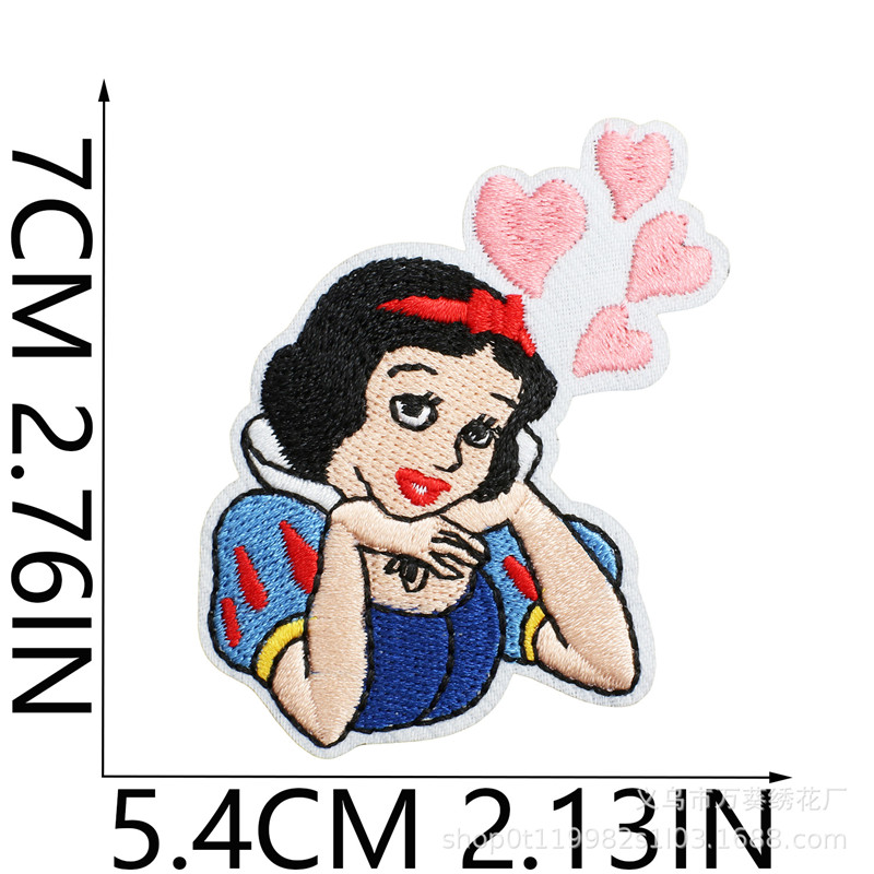 15pcs Snow Princess Embroidery - Iron On Patch 评论和价格