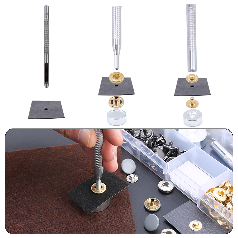 Leather Snap Buttons Fasteners - Button Hole Cutter 评论和价格