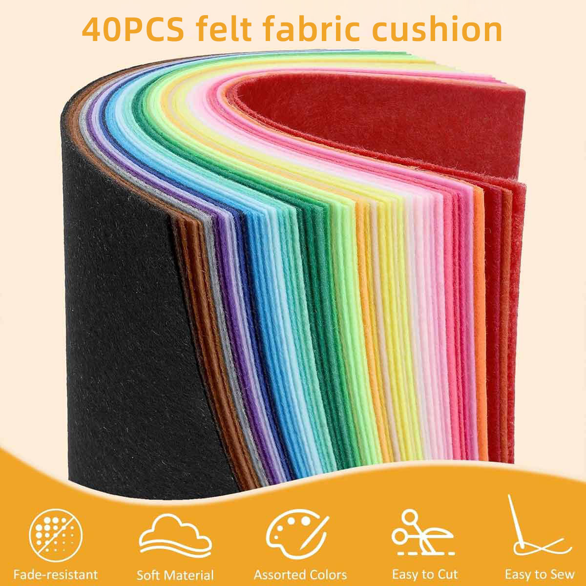 40PCS Felt Cloth Colored Felt  - Fabric Softener Sheet 评论和价格