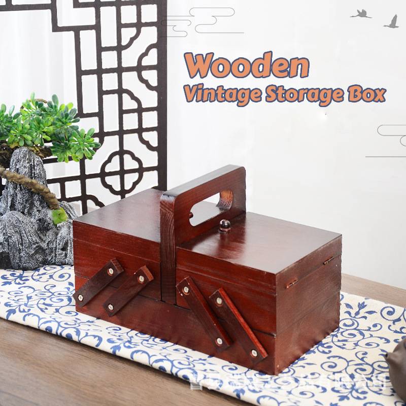 Portable Foldable Wooden Sewin - Bobbin Organizer Box 评论和价格