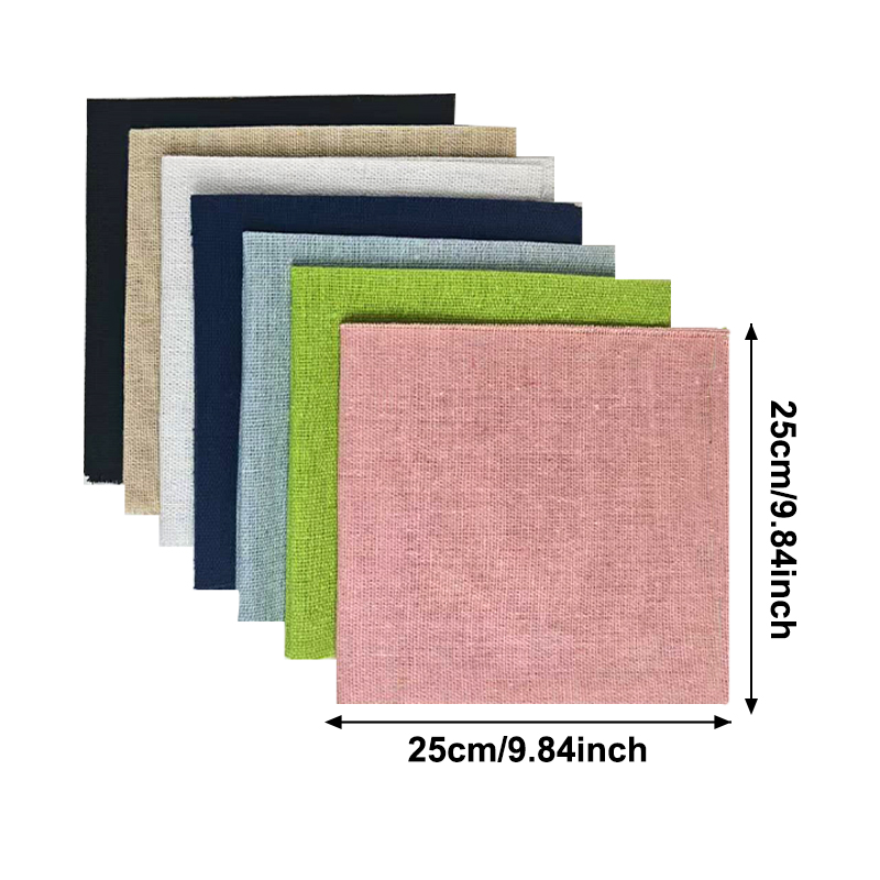7-Piece Set of 25* 25cm Linen  - Is Sewing Textile Art 评论和价格
