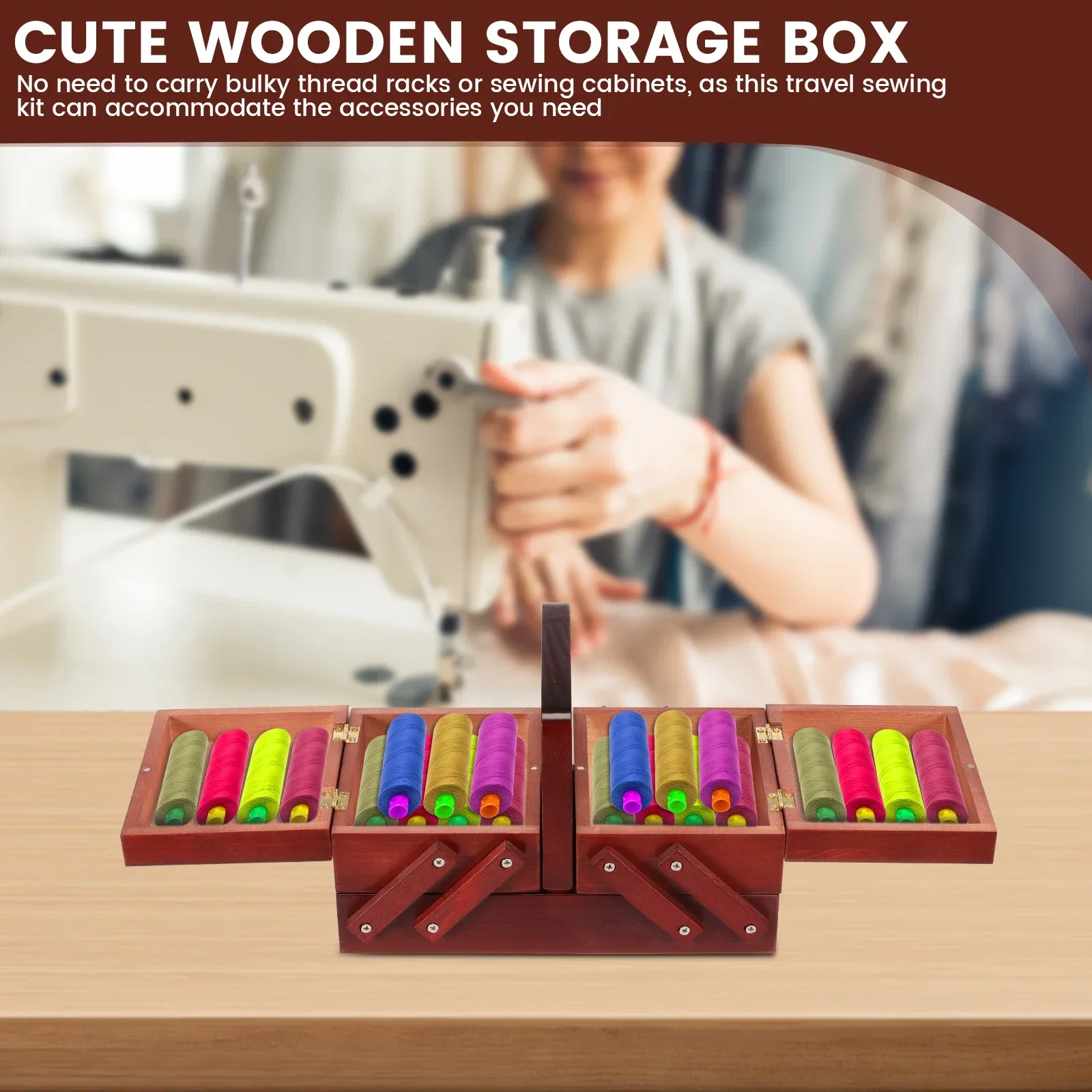 Expandable Sewing Thread Box W - Bobbin Organizer Box 评论和价格