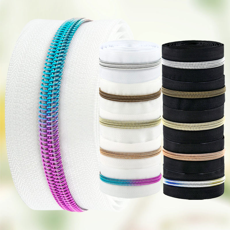 5/10/20Meters Black/White Zipp - Textile And Sewing Supply 评论和价格