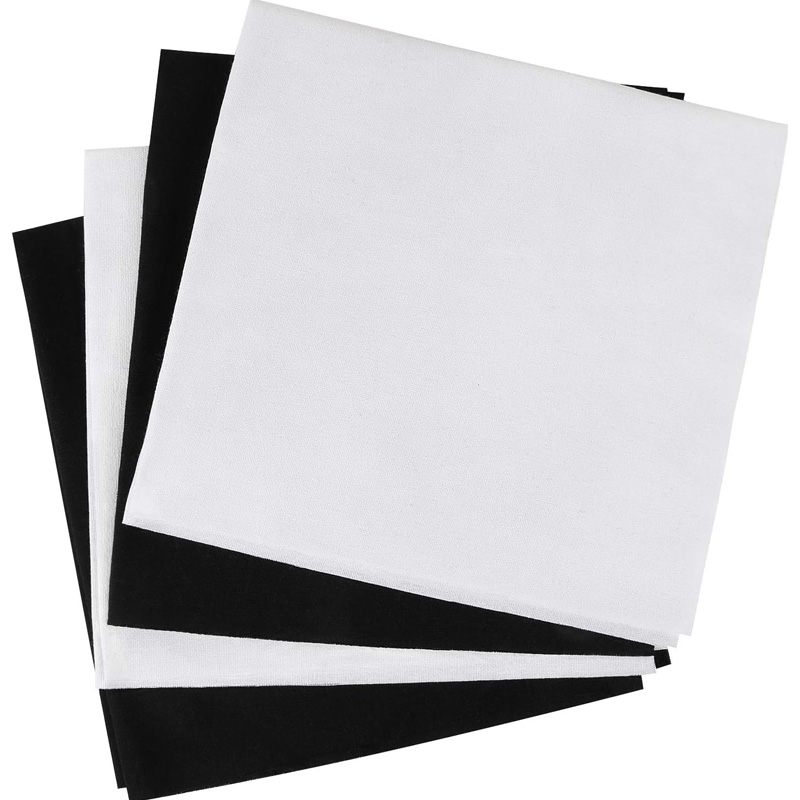 4 Pieces of Linen Fabric, Soli - Sewing Embroidery Fabric 评论和价格