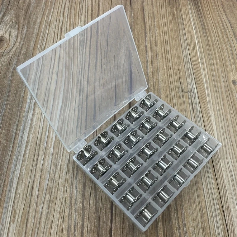 25Pcs/Set Empty Bobbins Sewing - Bobbin Organizer Box 评论和价格