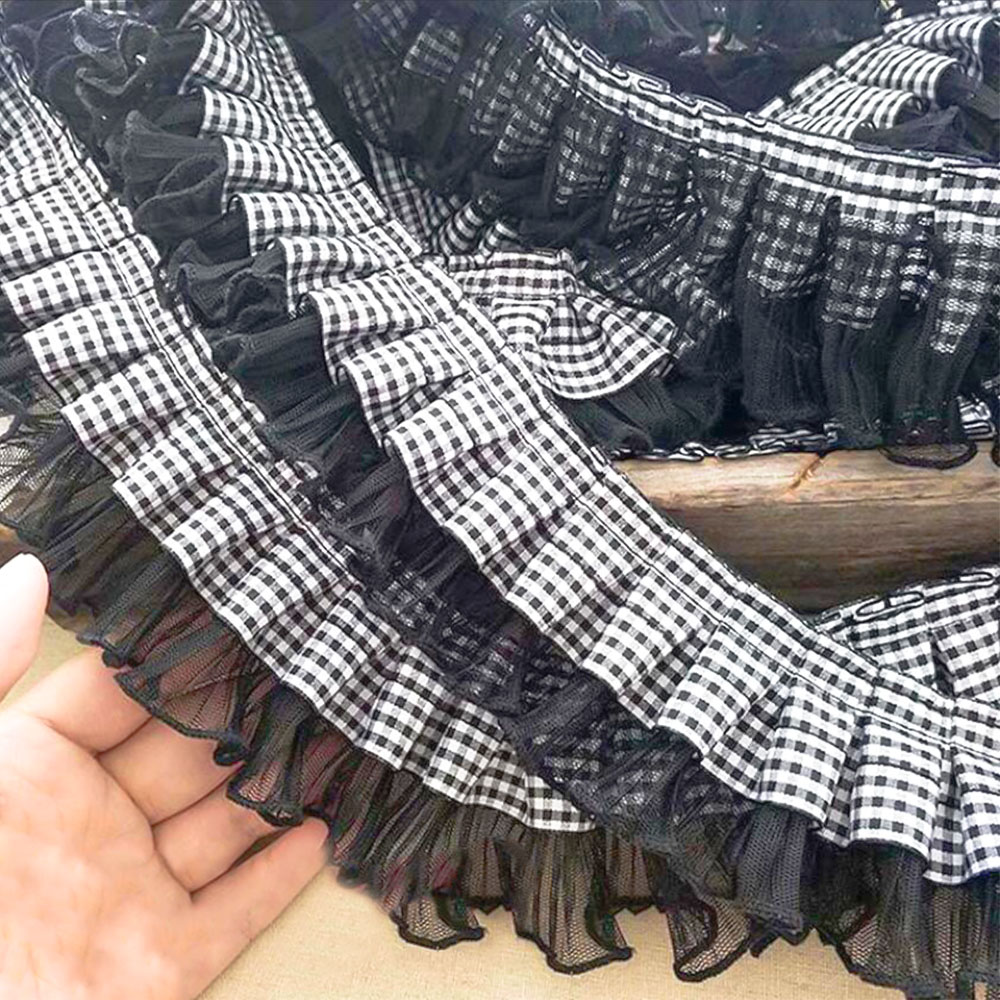 7CM Wide Plaid Pleated Cloth T - Textile And Sewing Supply 评论和价格