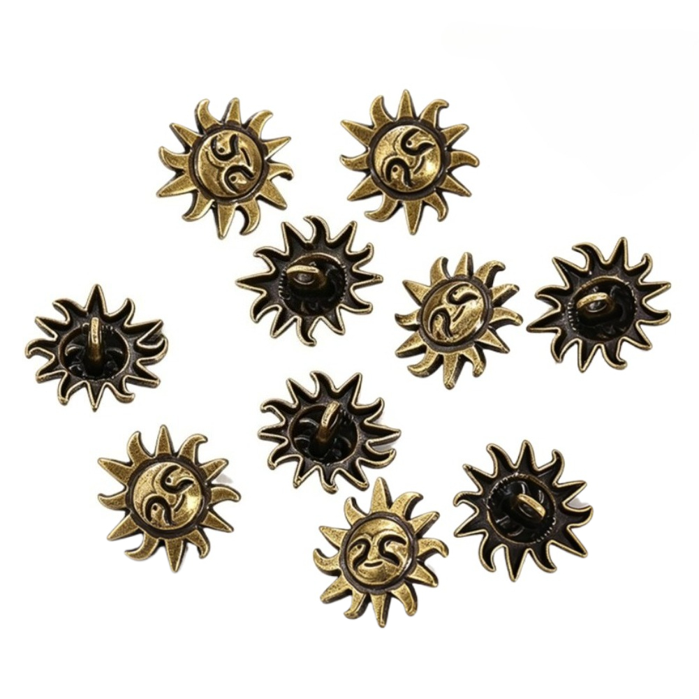 10pcs Metal Celestial Sun Face - Button Hole Cutter 评论和价格