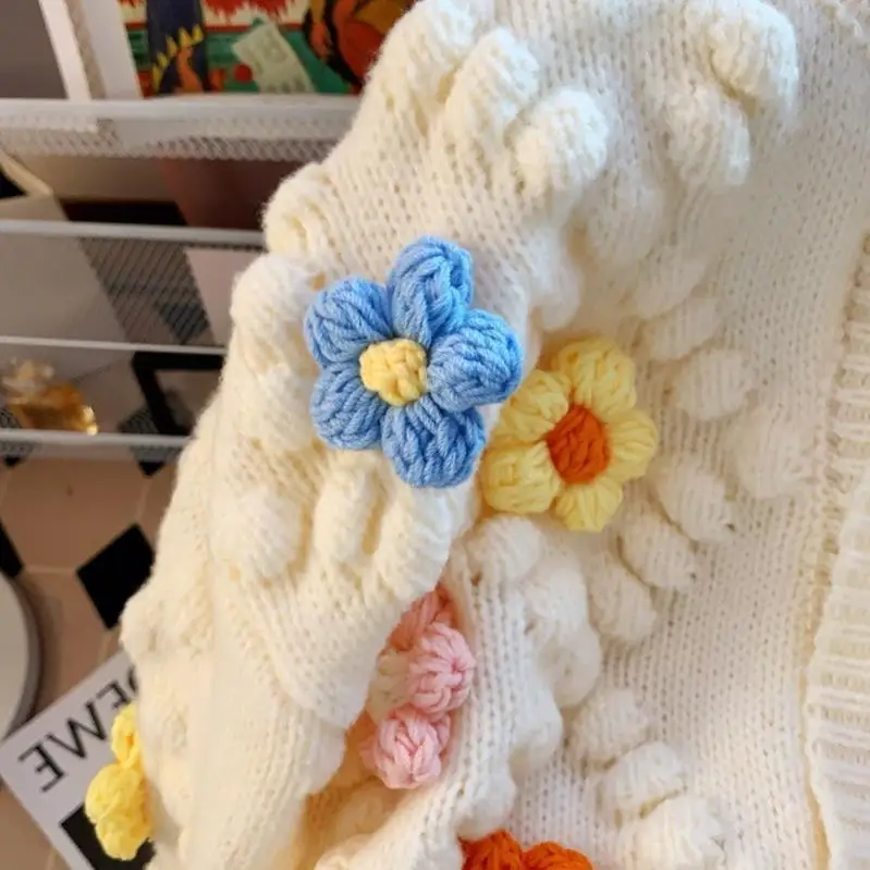 Kawaii Sweater 3D Flower Embro - Sewing V 评论和价格