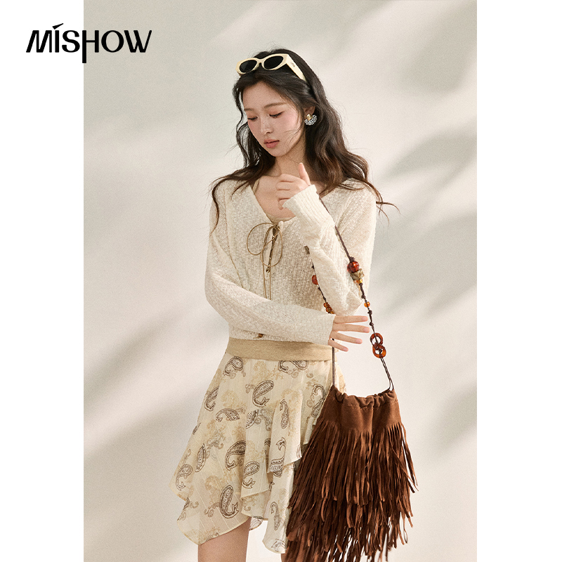 MISHOW Women's Casual Beige Fa - Sewing V 评论和价格