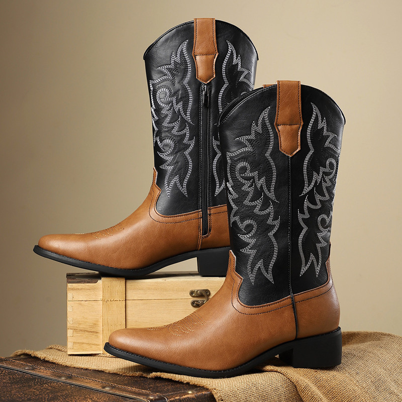 NEW Men High Boots Embroidery  - Sewing Embroidery Fabric 评论和价格