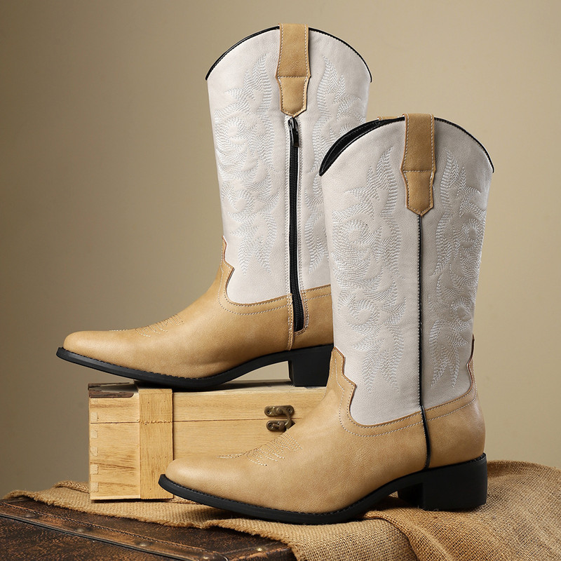 NEW Men High Boots Embroidery  - Sewing Embroidery Fabric 评论和价格