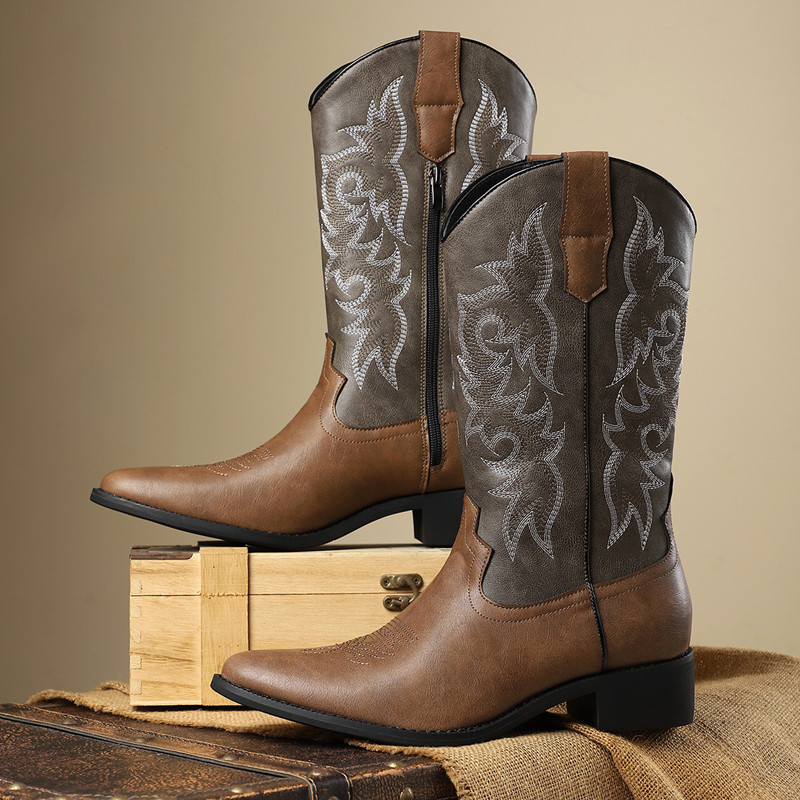 NEW Men High Boots Embroidery  - Sewing Embroidery Fabric 评论和价格