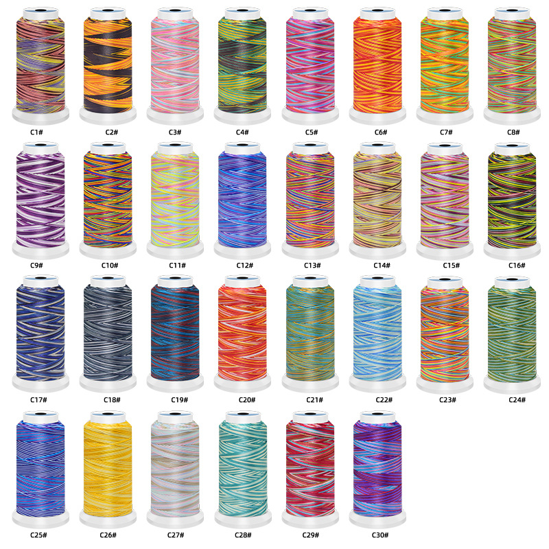 0.5/0.8/1mm Polyester Rainbow  - Sewing Thread In Textile 评论和价格