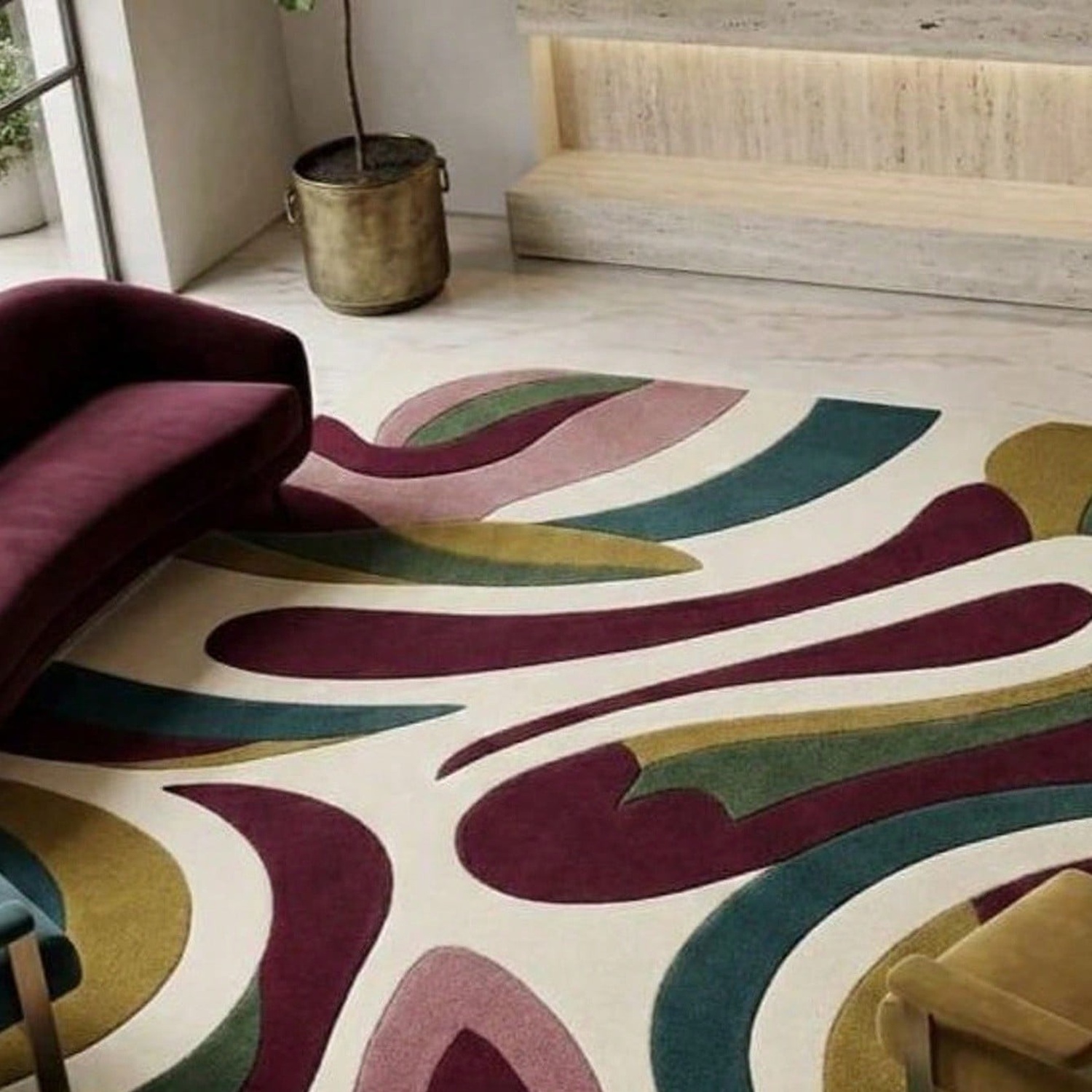 Abstract Pattern Carpet, Mid-C - Century Textile & Sewing Supply Avenue C North Saskatoon Sk 评论和价格