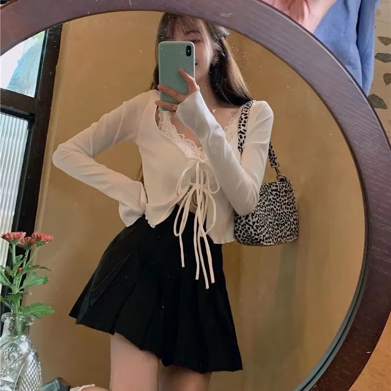 White Knitted Cardigan Women S - Sewing V 评论和价格