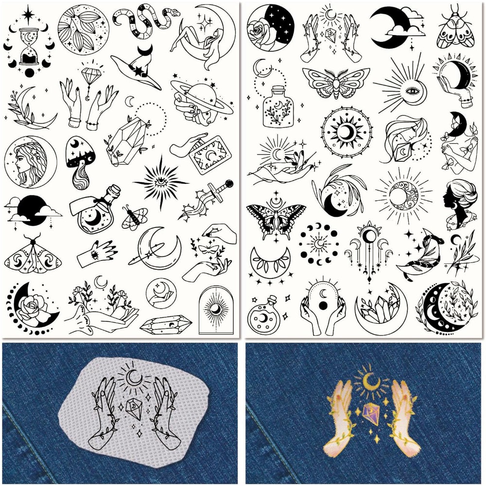 51Pcs Boho Moon Sun Water Solu - Sewing Embroidery Fabric 评论和价格
