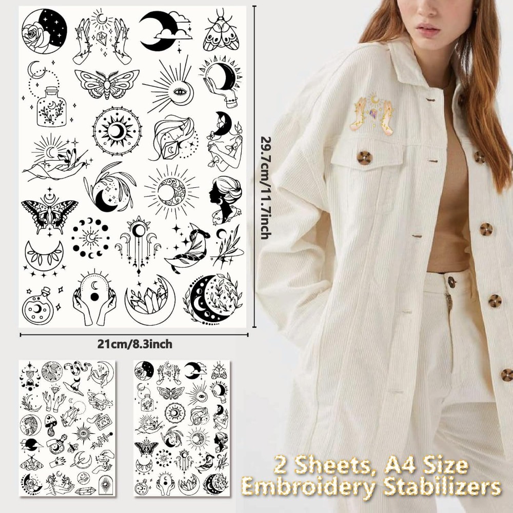 51Pcs Boho Moon Sun Water Solu - Sewing Embroidery Fabric 评论和价格