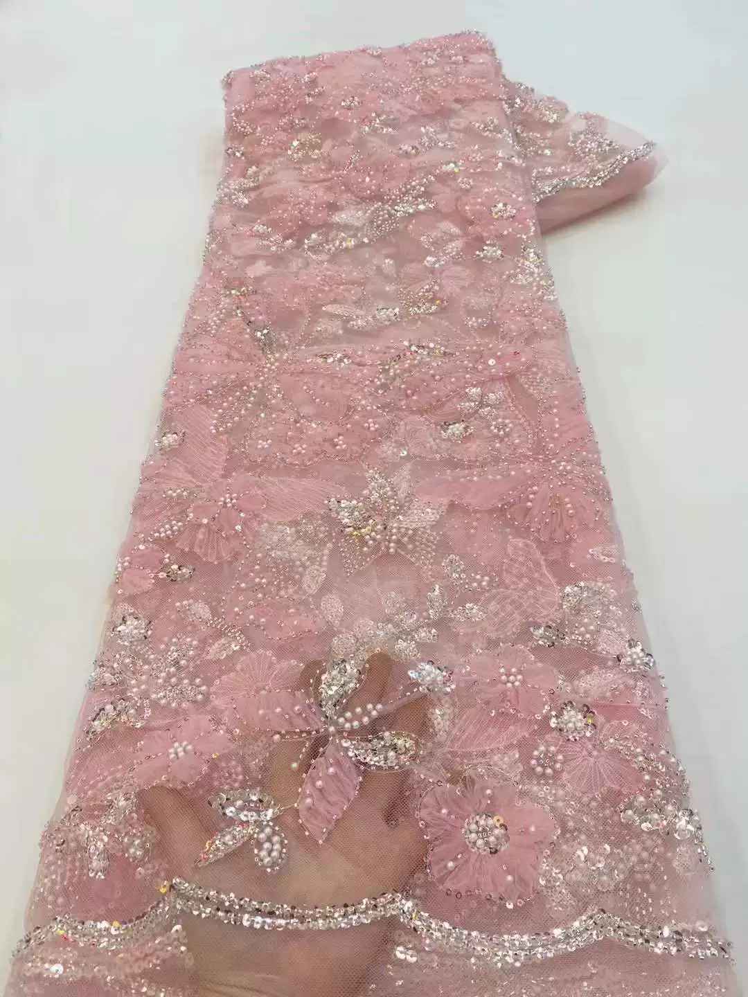 5yard Sequin butterfly embroid - Sewing Embroidery Fabric 评论和价格